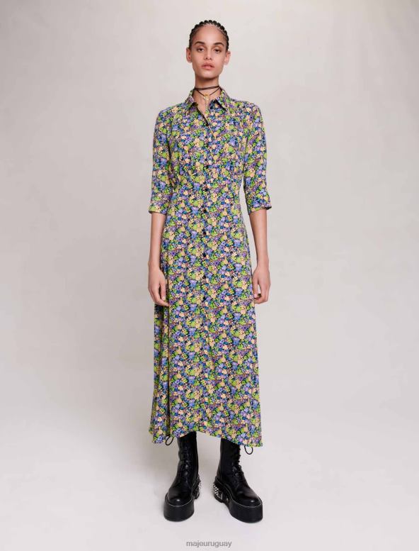Maje vestido largo de flores ropa prímulas estampado multico mujer 2J08B15