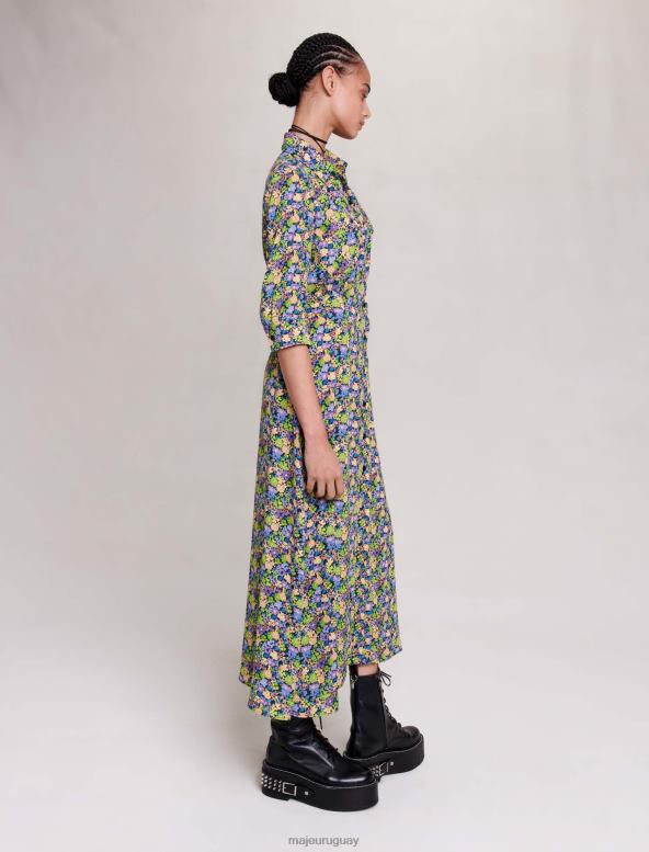Maje vestido largo de flores ropa prímulas estampado multico mujer 2J08B15