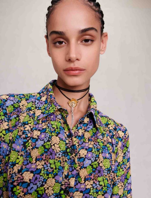 Maje vestido largo de flores ropa prímulas estampado multico mujer 2J08B15