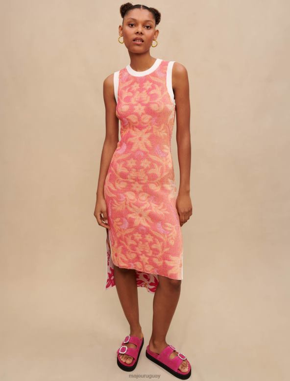 Maje vestido reversible estampado ropa rosa de ensueño mujer 2J08B173